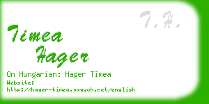 timea hager business card